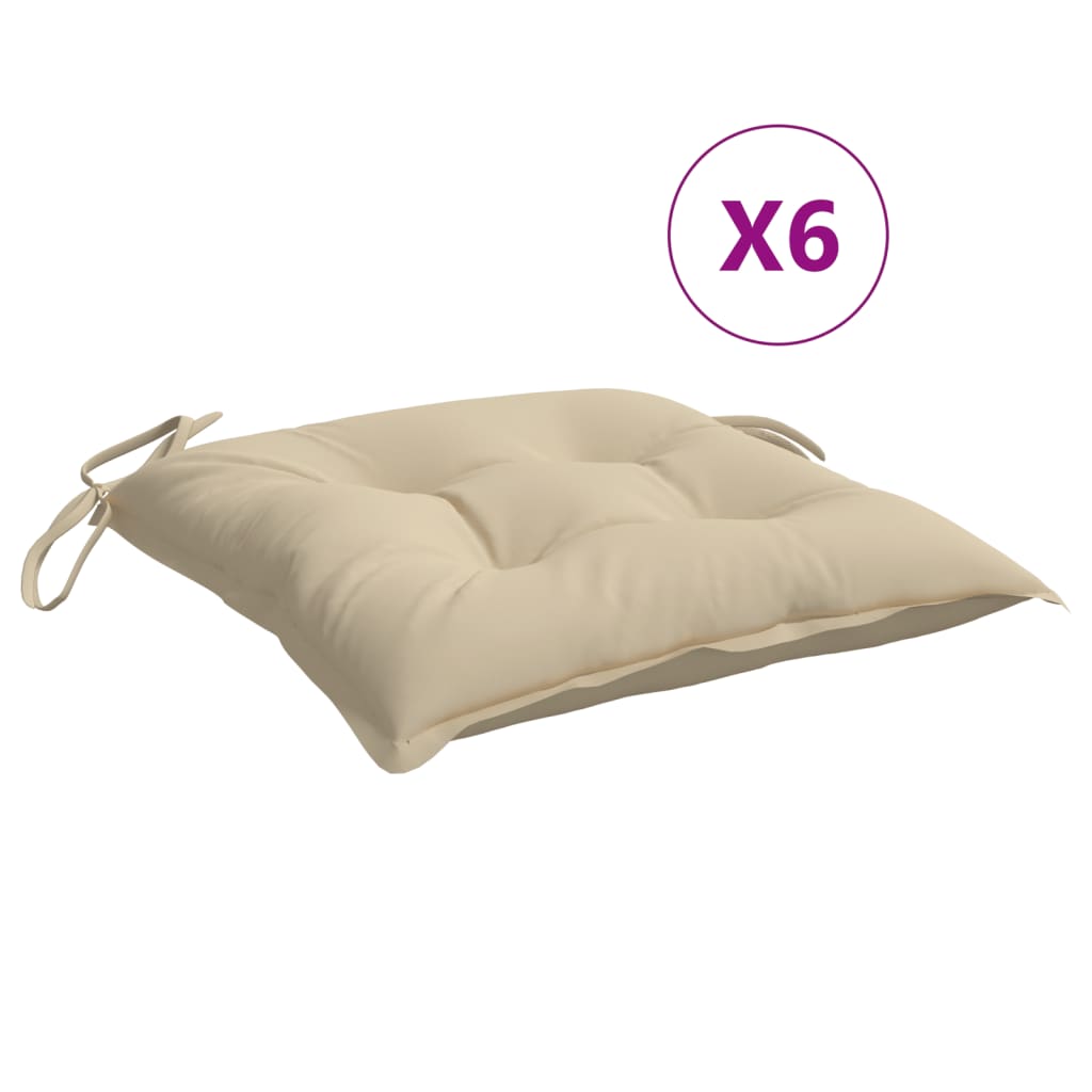 Vidaxl Cojines para Silla 6 Uds Tela Oxford 40x40x7 Cm Color Antracita