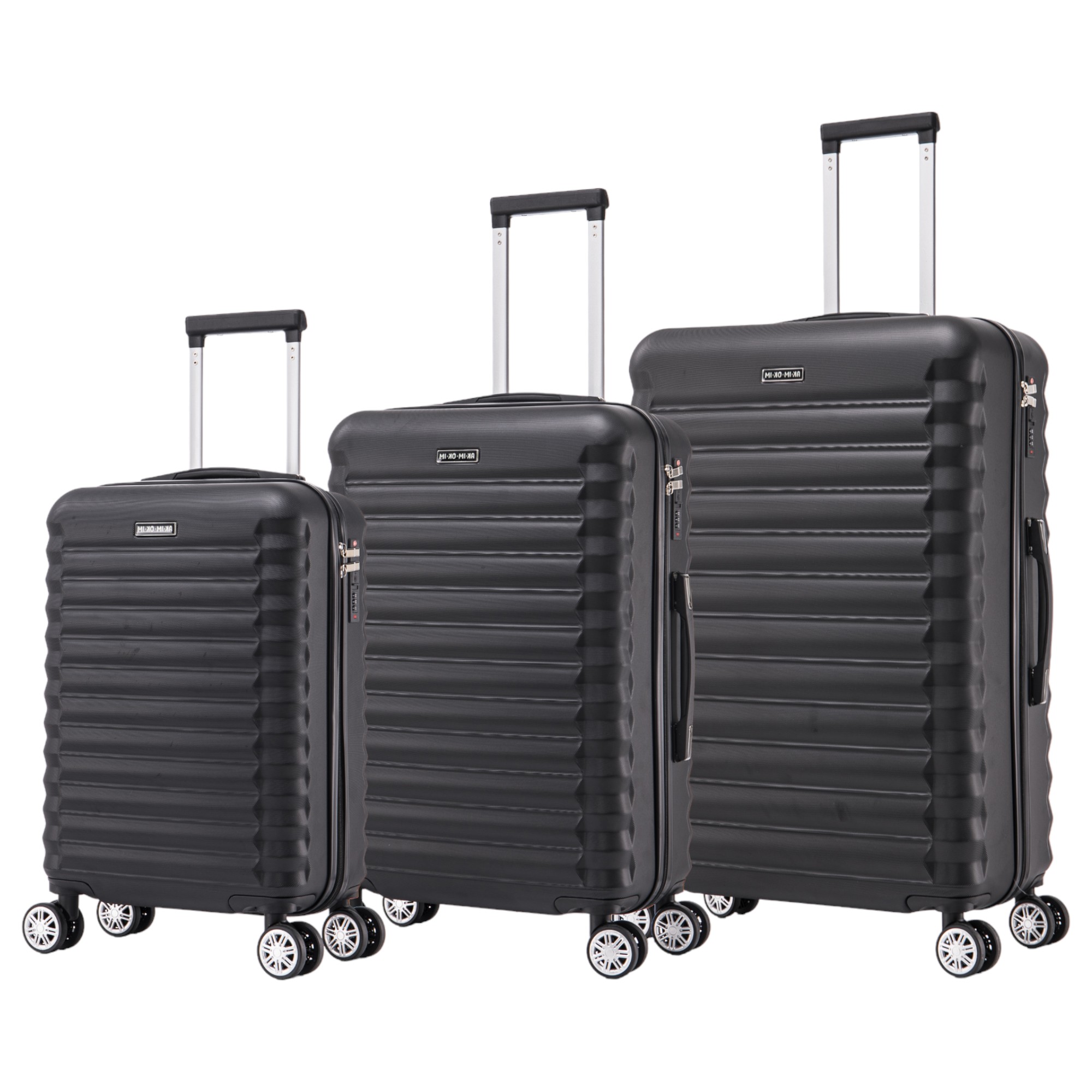 Conjunto de Maletas de Viaje Elegantes: Carcasa Ligera de ABS, Cerradura Numérica, 4 Ruedas Giratorias 360°, Asa Telescópica de Aluminio  Juego de Maletas    Set Trolley Maleta Cabina  (Flash 7599 M003  8008 6020)