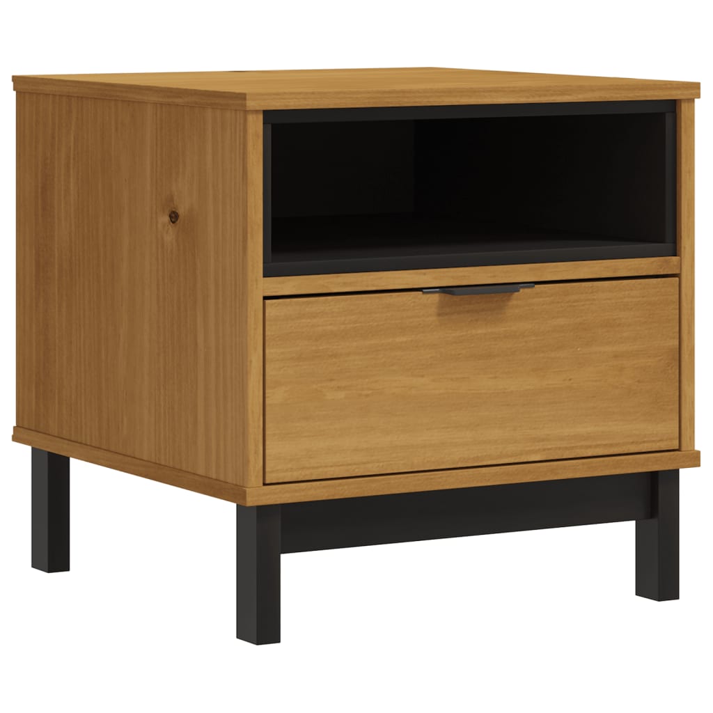Vidaxl Mesa Auxiliar FLAM Madera Maciza de Pino 50x50x50 Cm