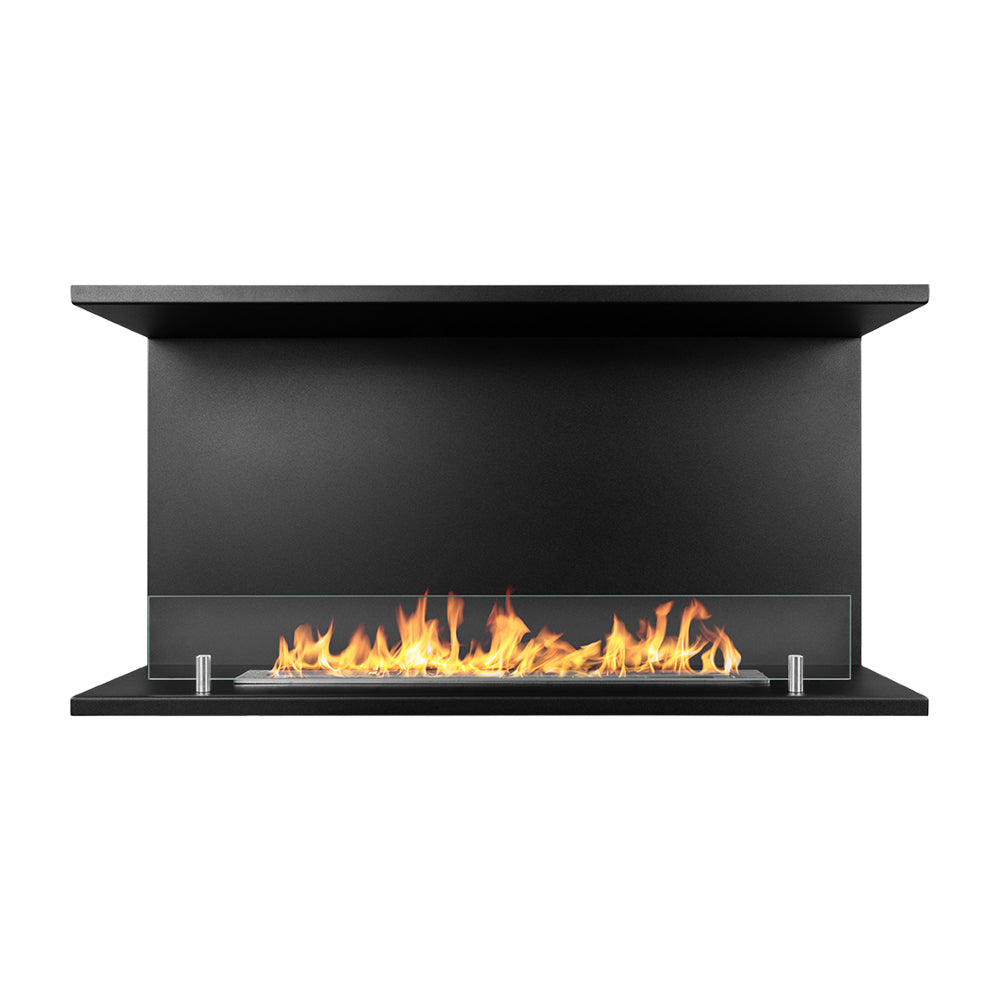 Chimenea de bioetanol empotrada Biochimenea trifacial con 3 lados abiertos 90x45 TREVI 90