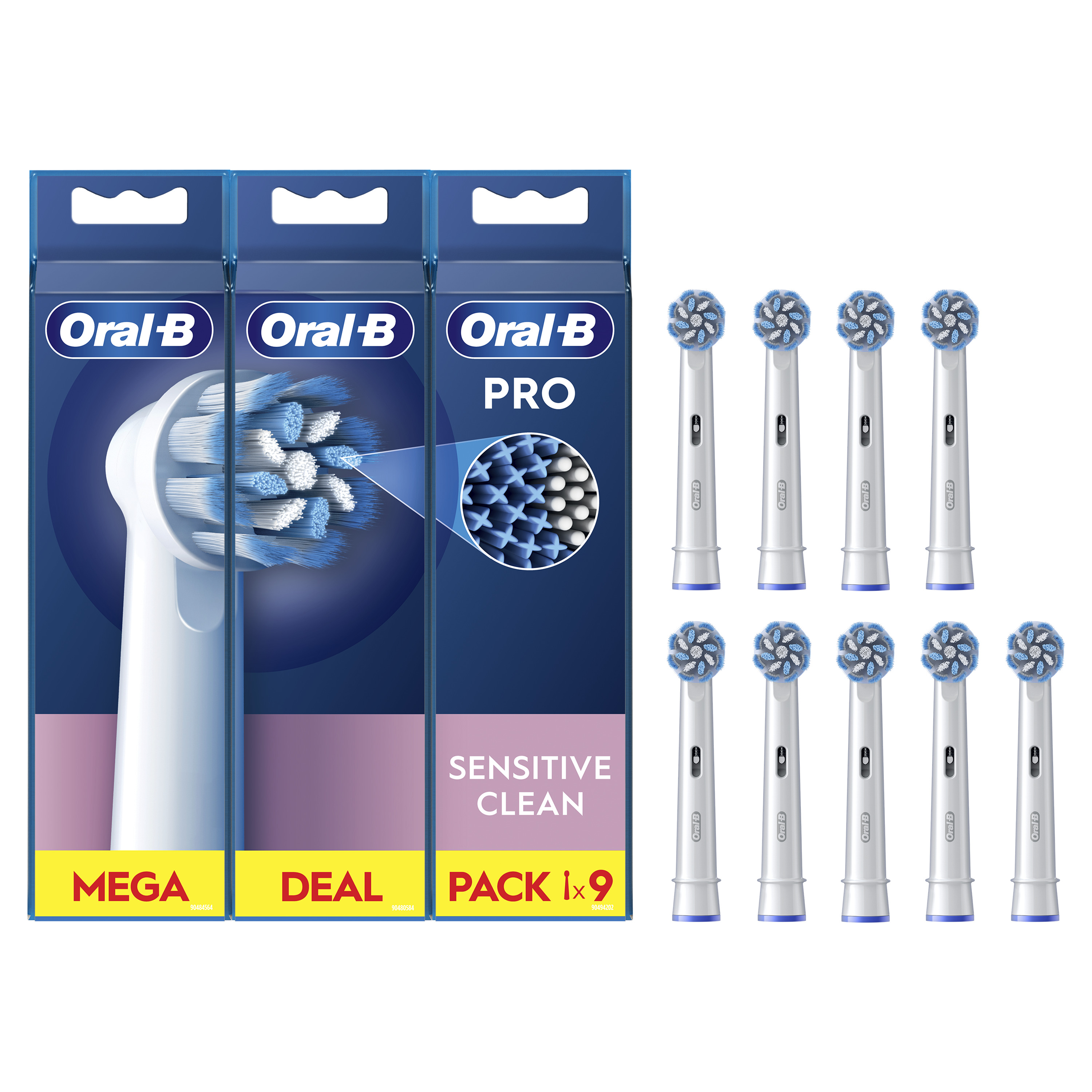 Oral-B - Oral-B Pro Sensitive Clean Cabezales De Recambio, Pack De 9 Unidades