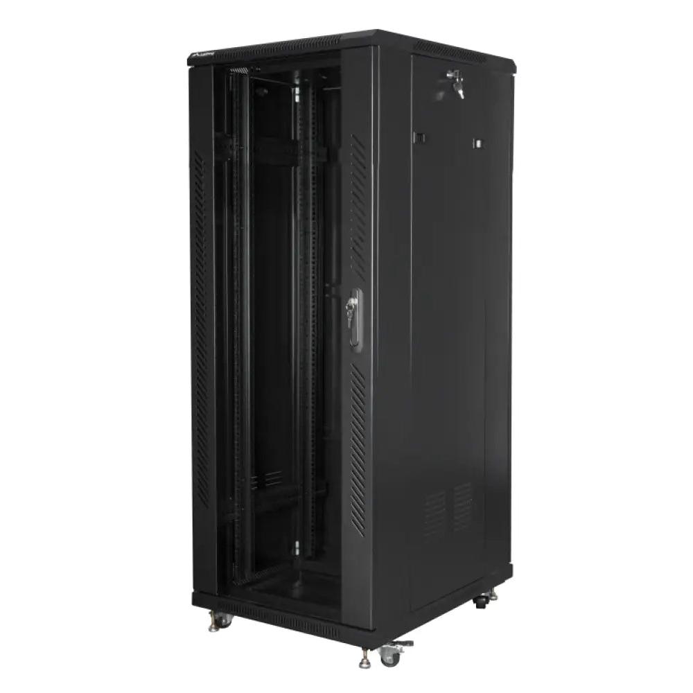 Rack independiente Lanberg FF01-6832-12B 32U 600x800mm 800kg IP20 cristal templado ventilación