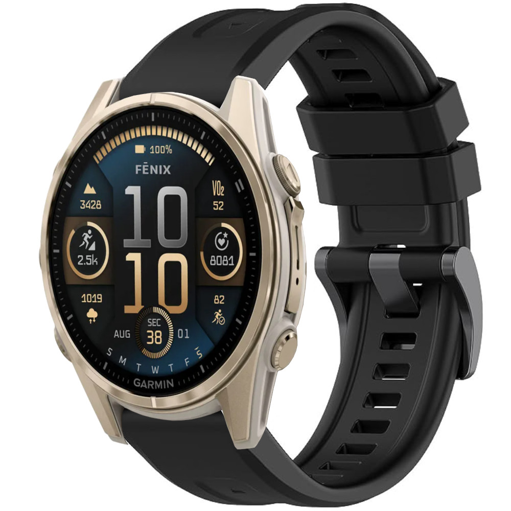 Correa de Silicona para Garmin Fenix 8 - 43mm / Fenix 7S / Fenix 6S / Descent MK2S / Instinct 2S, Banda Básica Conectores Quickfit 20mm