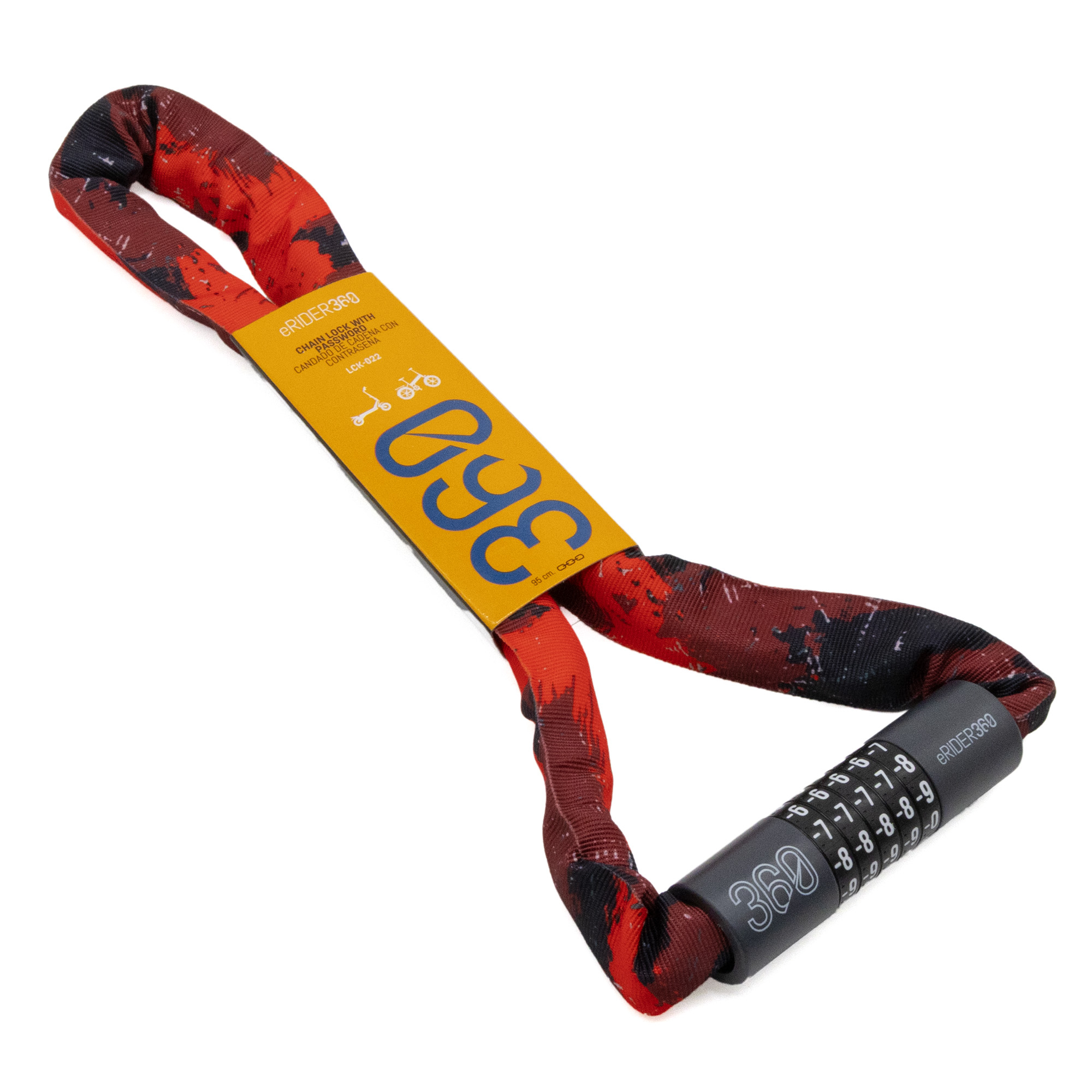 Candado de contraseña EWLK022 funda tela roja