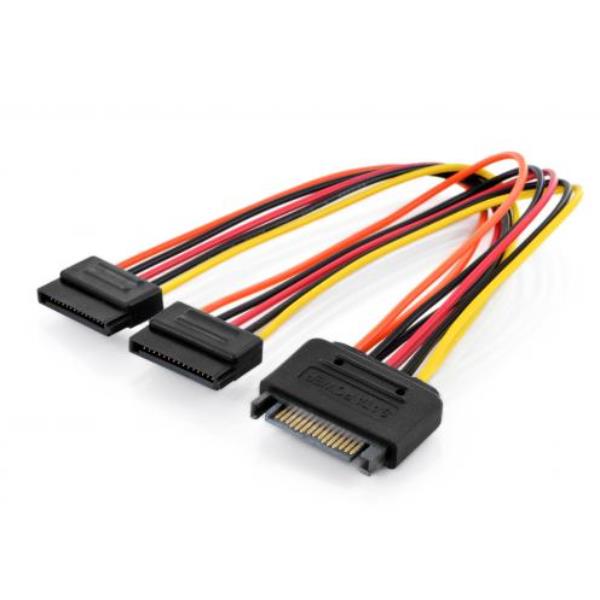 Cable de Alimentación Interna Digitus By Assmann AK-430405-003-M 0,3 M - Conexión SATA de 15 Pines - Macho/Hembra - Derecho - Cables de Ordenador