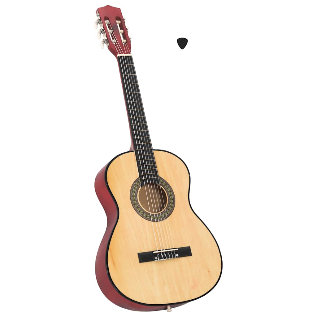 vidaXL Guitarra clásica para principiantes madera tilo negro 3/4 36"