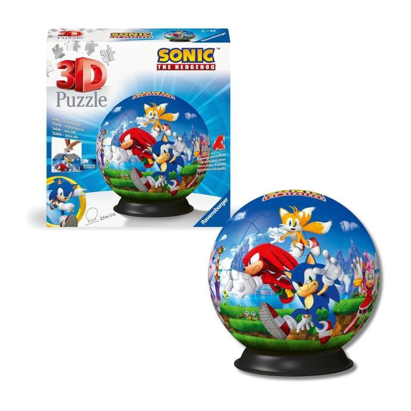 PUZZLE BALL 3D SONIC – ESFERA DECORATIVA CON 72 PIEZAS