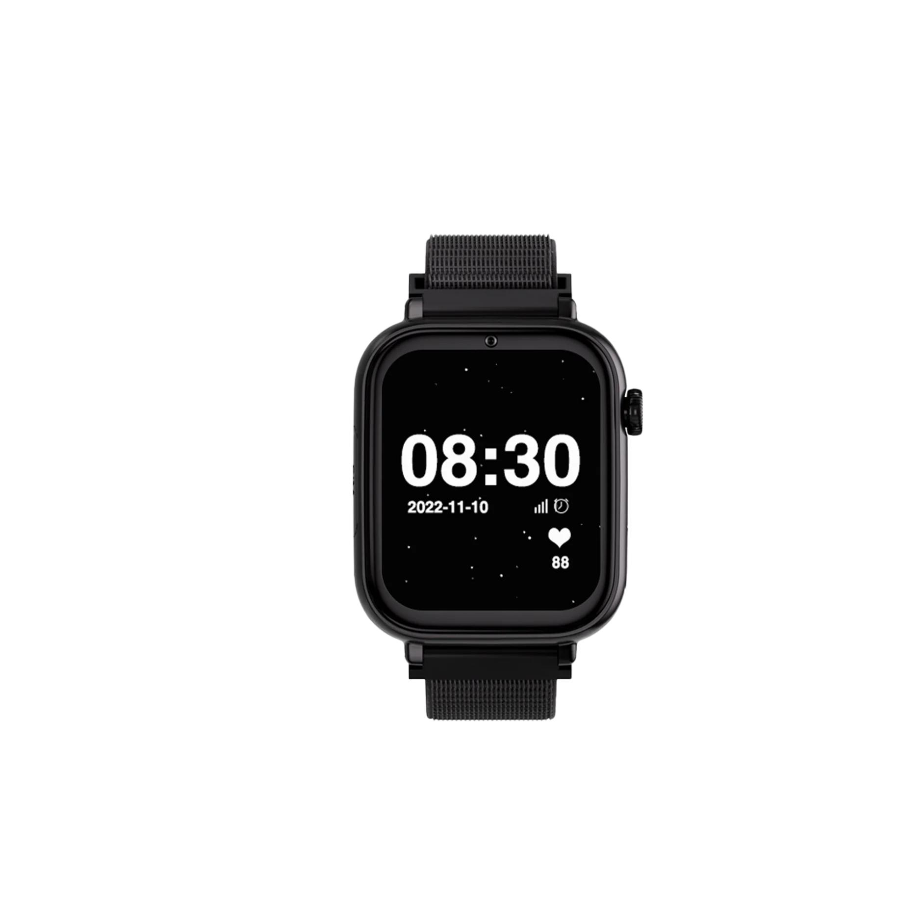 Reloj gps niño SaveFamily Relojes con GPS SaveWatch Plus 4G Reloj Inteligente niño Llamada Vídeo Face ID Correas Personalizables UltraSlim Fondos Pantalla Musica Bluetooth App Store Tela Negro Save Family relojes inteligentes smartwatch NO INCLUYE SIM