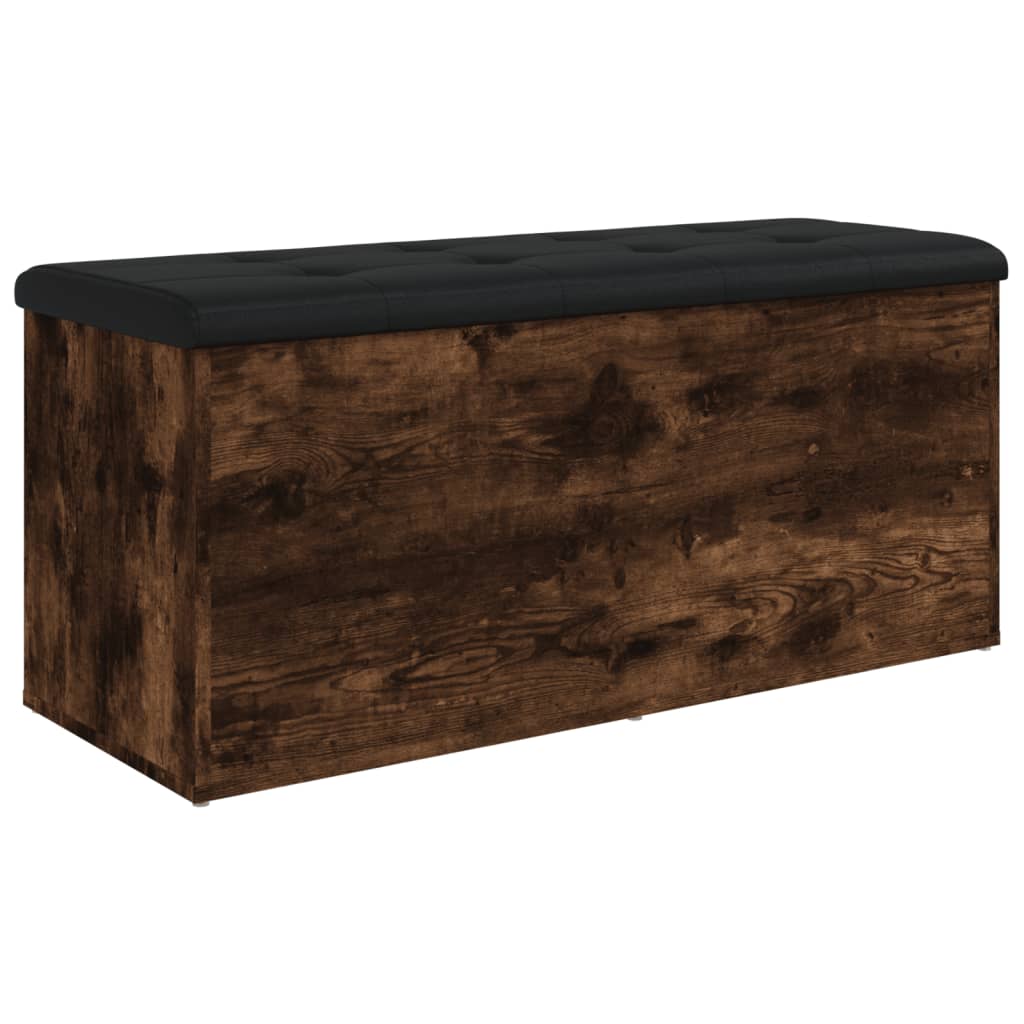 vidaXL Banco almacenaje madera de ingeniería 102x42x45 cm