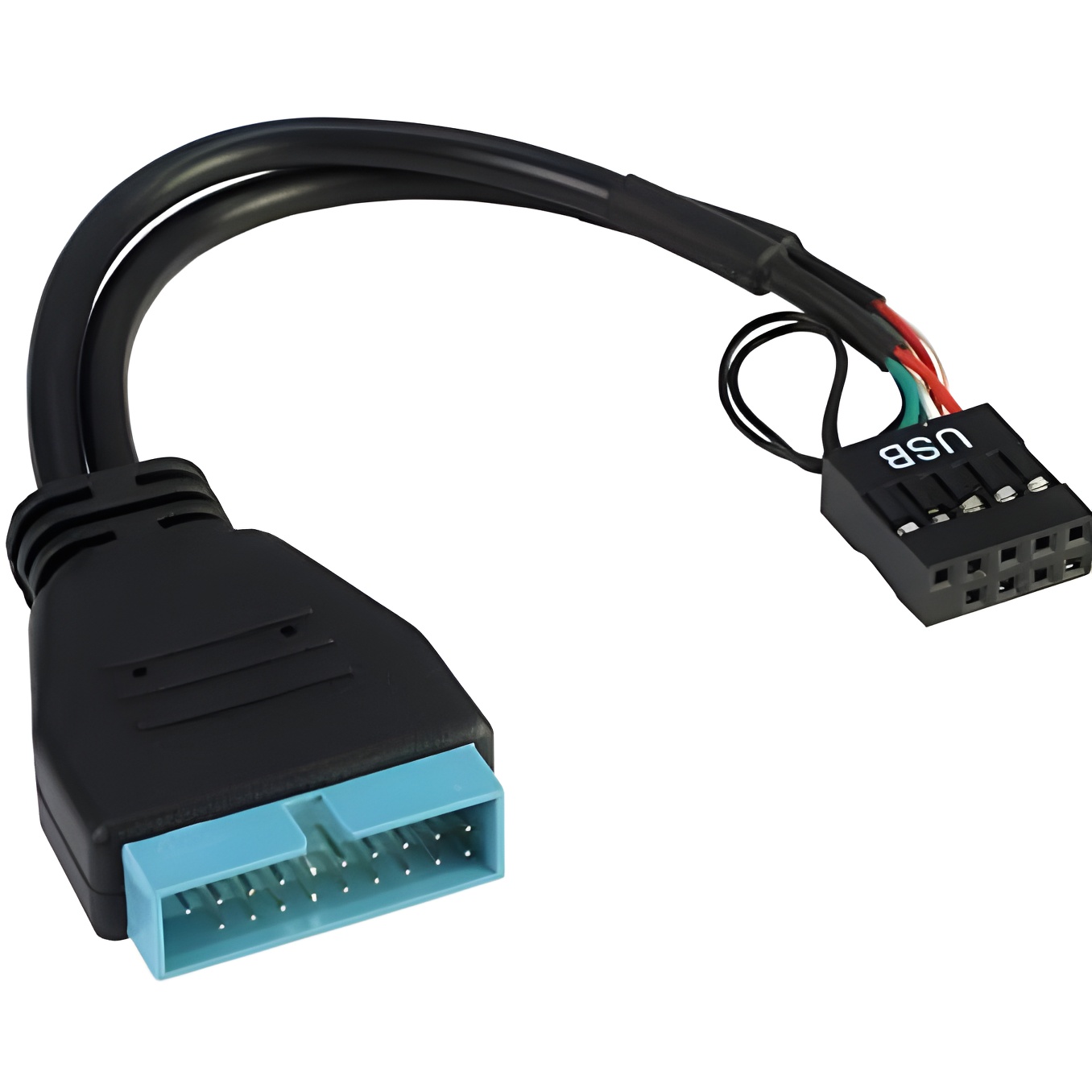 Inter-Tech - Adaptador de USB 3.0 sobre USB 2.0 de 9 Pines