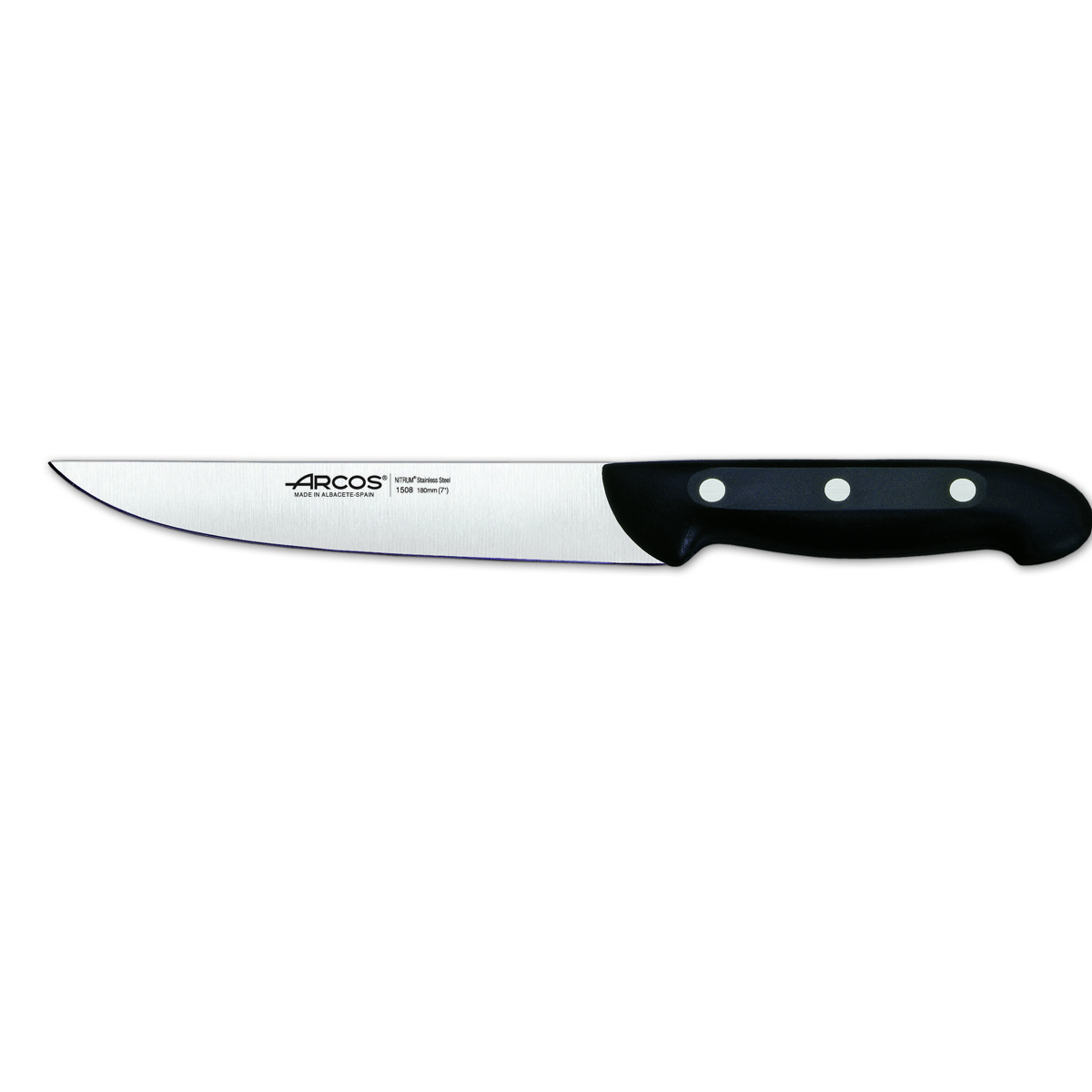 Cuchillo de cocina Arcos Maitre 150900 de acero inoxidable Nitrum y mango de polipropileno con hoja de 22 cm en blíster