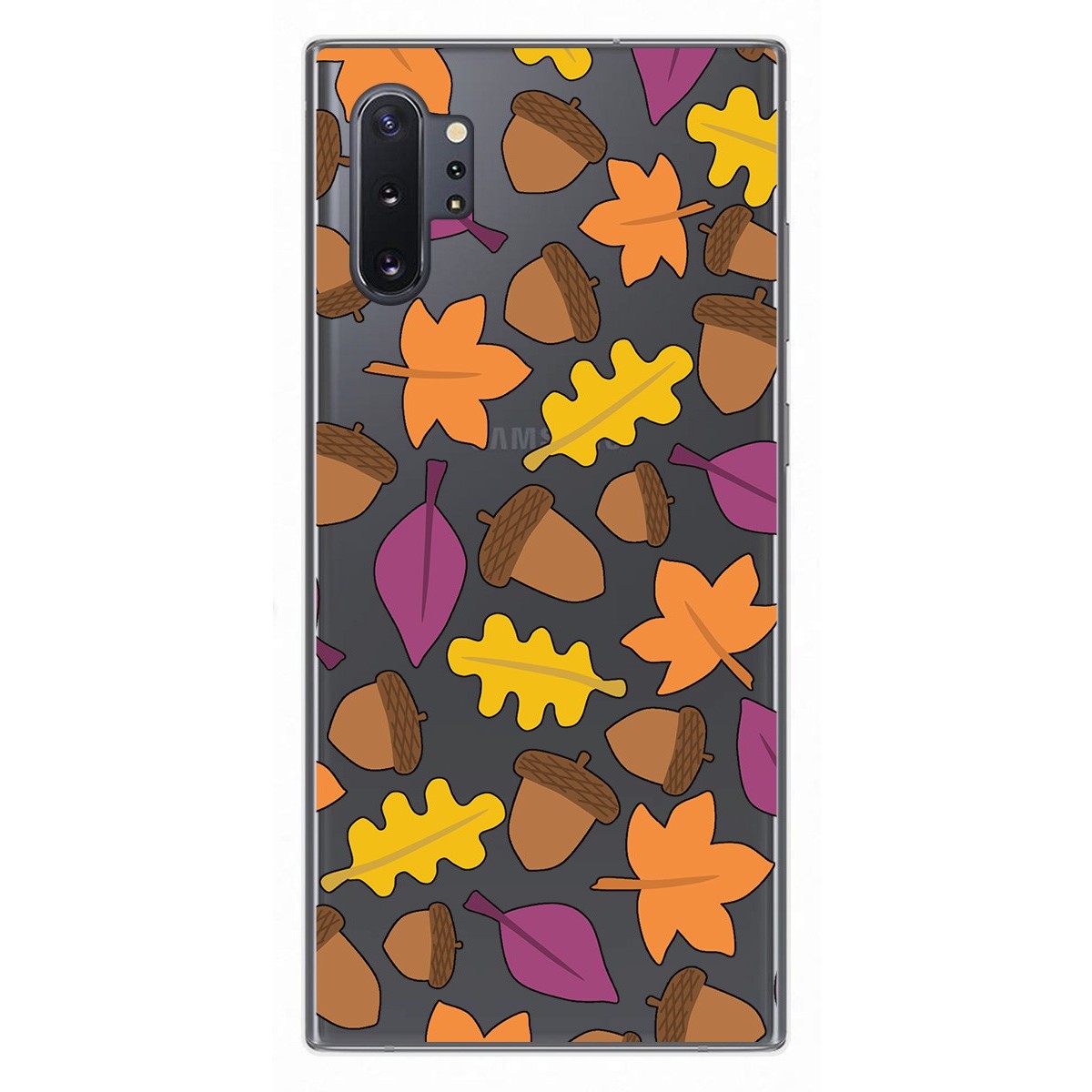 Tumundosmartphone Funda Gel Transparente para Samsung Galaxy Note10+ diseño Otoño Dibujos