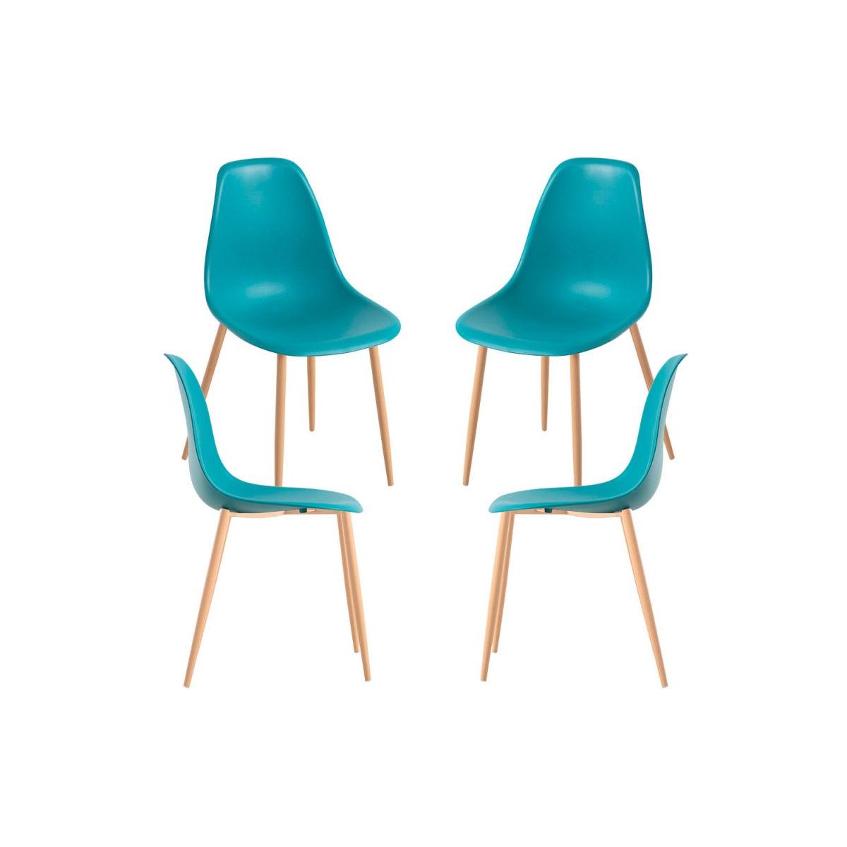 Regalos Miguel - Packs Sillas Comedor - Pack 4 Sillas Mykle - Verde azulado