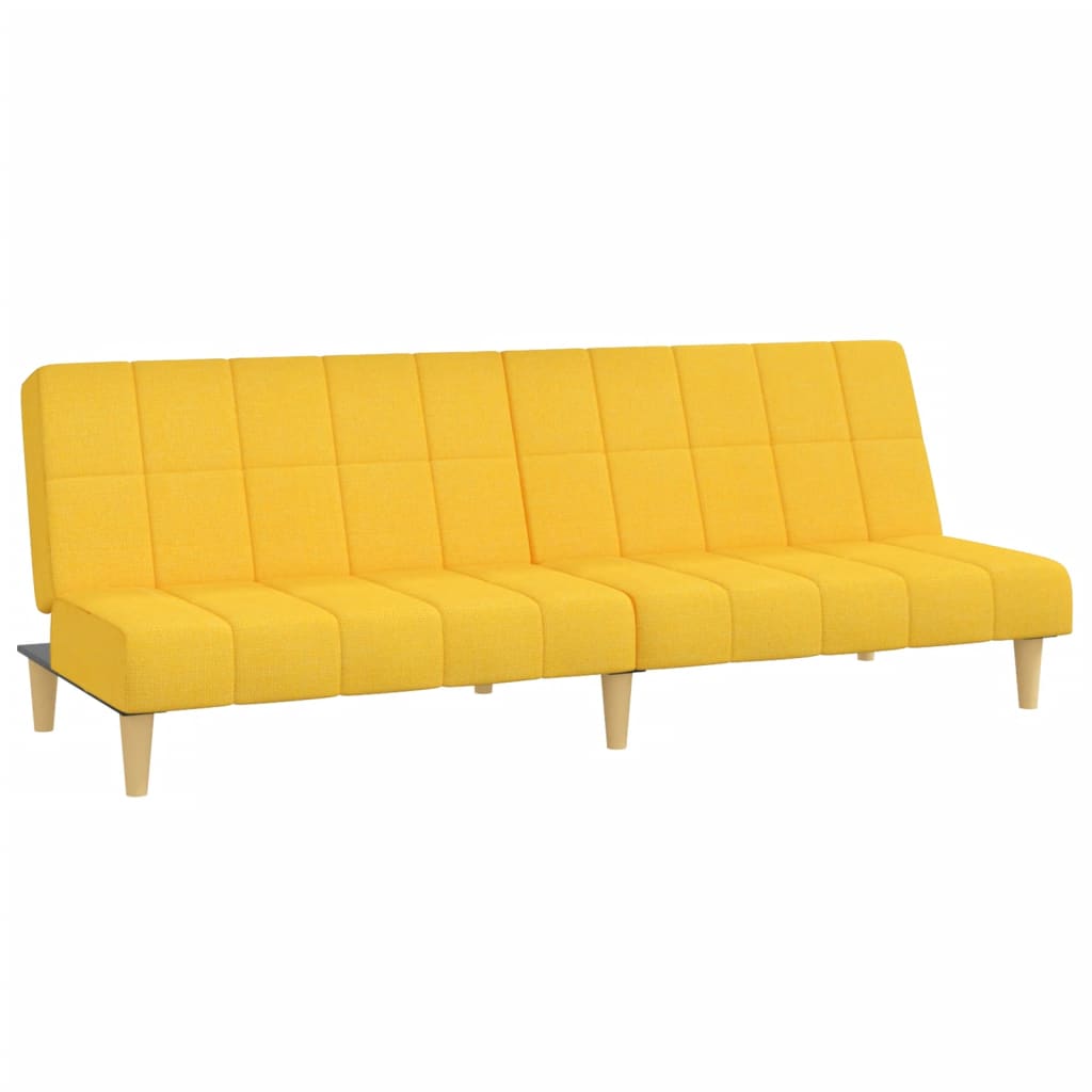 vidaXL Sofá cama de 2 plazas tela amarillo