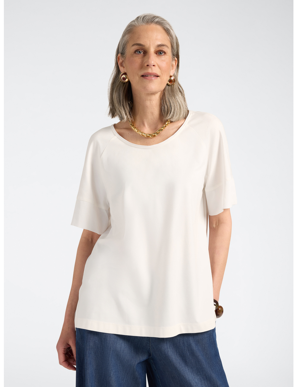 Elena Mirò - Camiseta con botones en la espalda