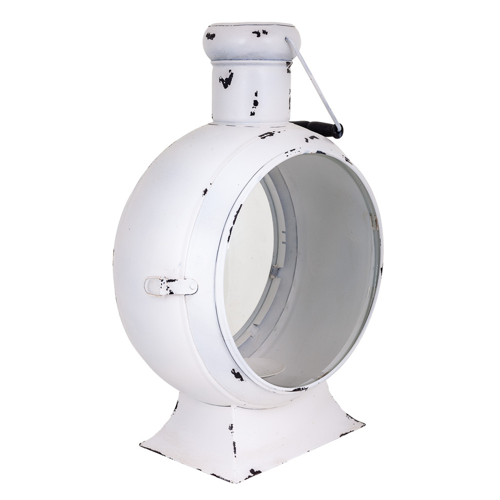 WANDERLUST DECO Farol de Metal Decorativo para Exterior 25x38x55h Cm - Diseño Elegante y Resistente a la Intemperie