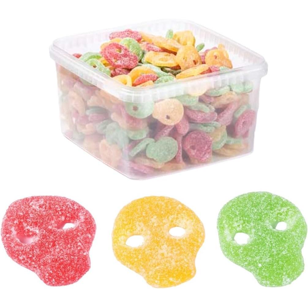 Chuches Super ACIDAS - Llaves Pica Fresa - Llaves Pica Pintalenguas - Calaveras Super Acidas - 290 Unidades