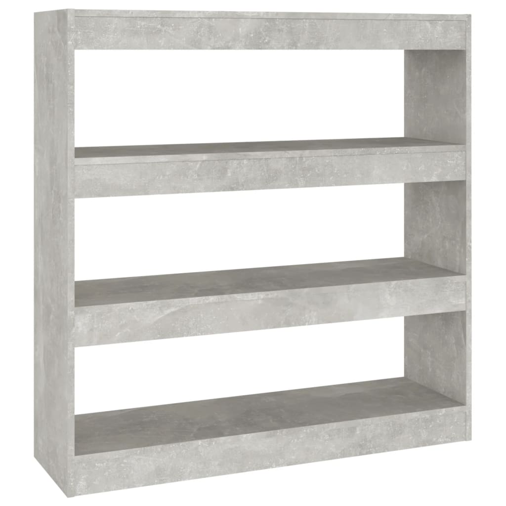 vidaXL Estantería/divisor de espacios gris hormigón 100x30x103 cm