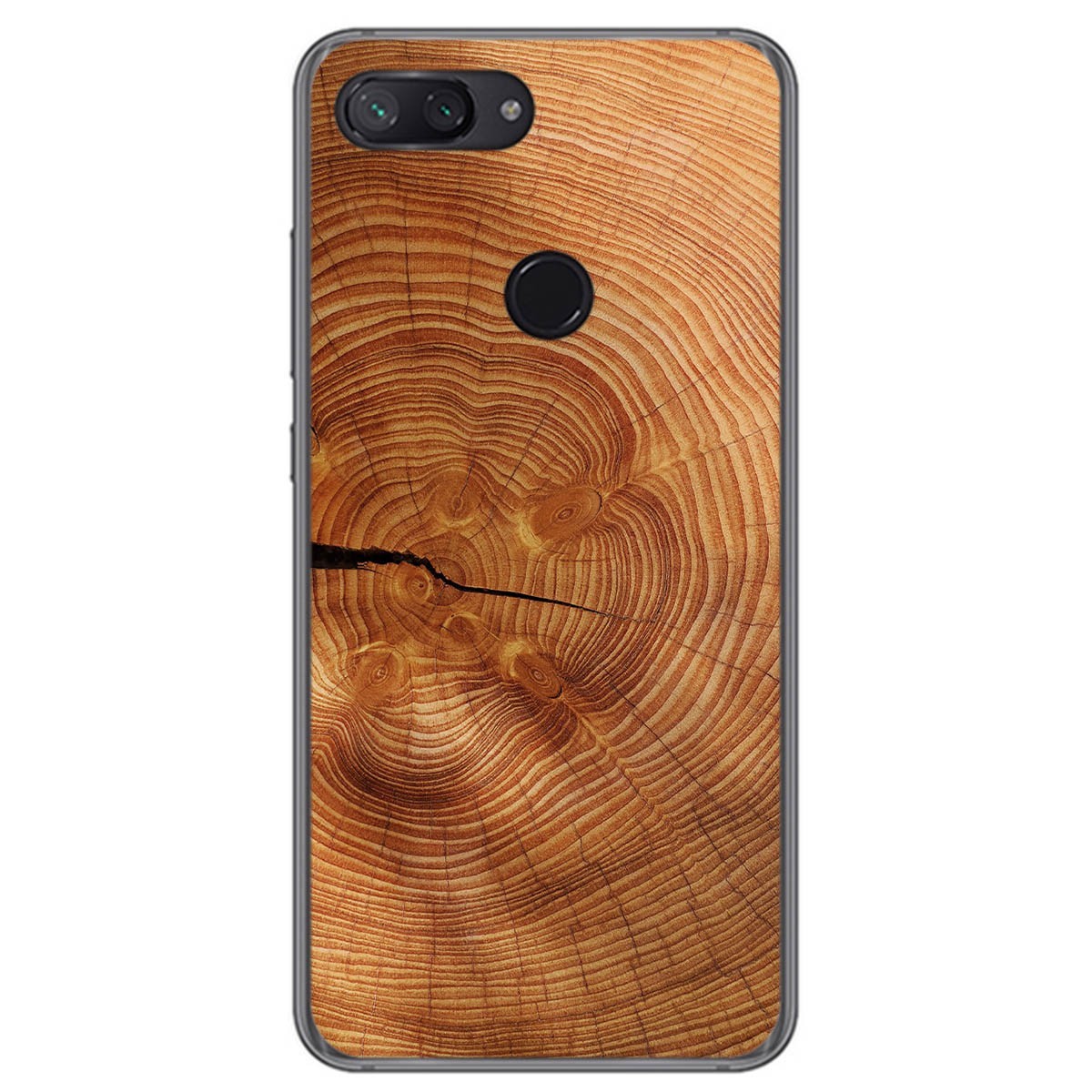 Tumundosmartphone Funda Gel Tpu para Xiaomi Mi 8 Lite diseño Madera 04 Dibujos
