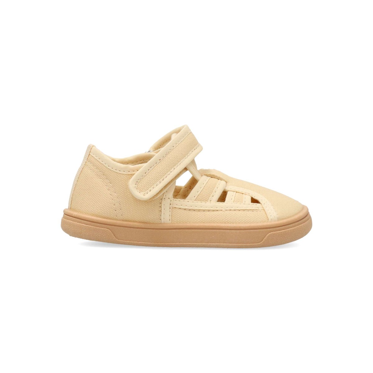 Blanditos - Sandalias cerradas de lona barefoot para niños, suela flexible antideslizante, cero drop y sin contrafuerte, respetuosas del desarrollo natural del pie
