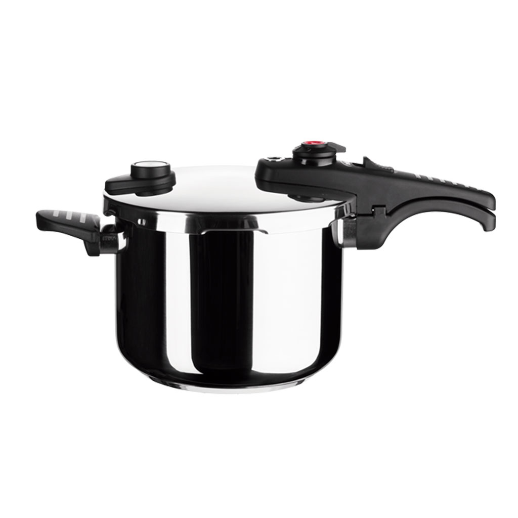 G-SOLA Olla a Presión Acero Inoxidable 18/10 [2.5L, 4L, 6L, 8L] – Doble Nivel de Cocción Rápida/Súper Rápida, Triple Seguridad, Apta para Inducción y Lavavajillas + Recetario David de Jorge