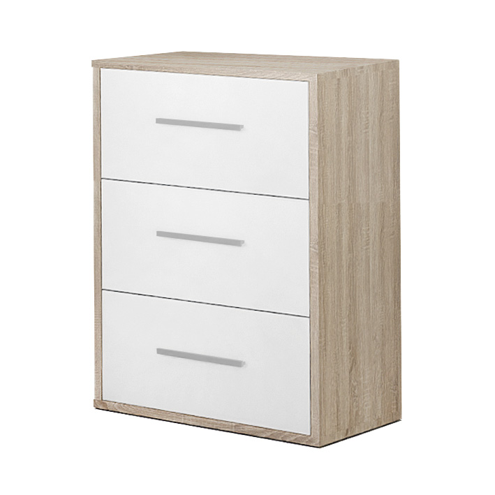 Mesita 3 Cajones - Venprodin - 61X40X28 Cambrian-Blanco