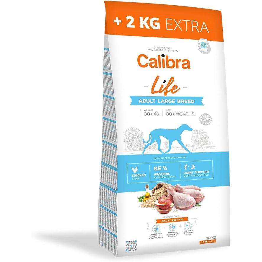 CALIBRA DOG LIFE ADULT LARGE BREED POLLO 12KG+2KG
