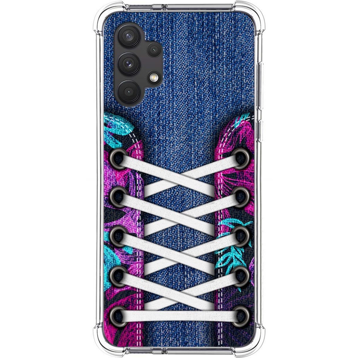 Tumundosmartphone Funda Silicona Antigolpes para Samsung Galaxy A32 4G diseño Zapatillas 06 Dibujos