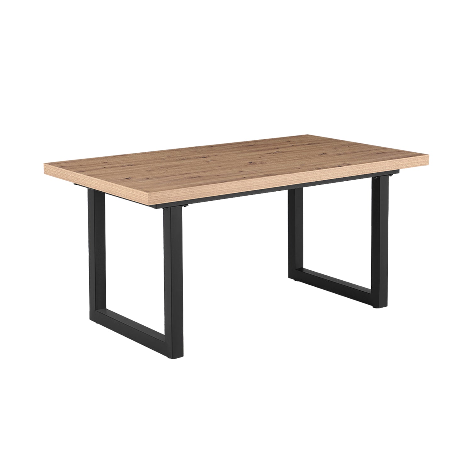 Mesa de comedor rectangular kristin natural y madera para hogar moderno mueble de almacenaje  - Homekit