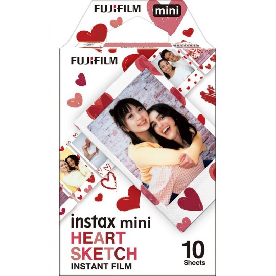 FUJI INSTAX FILM HEART SKETCH 10 FOTOS