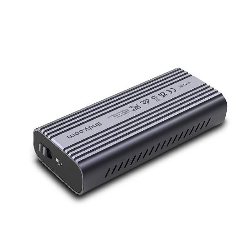 Carcasa para SSD Lindy USB4 NVMe M.2, gris