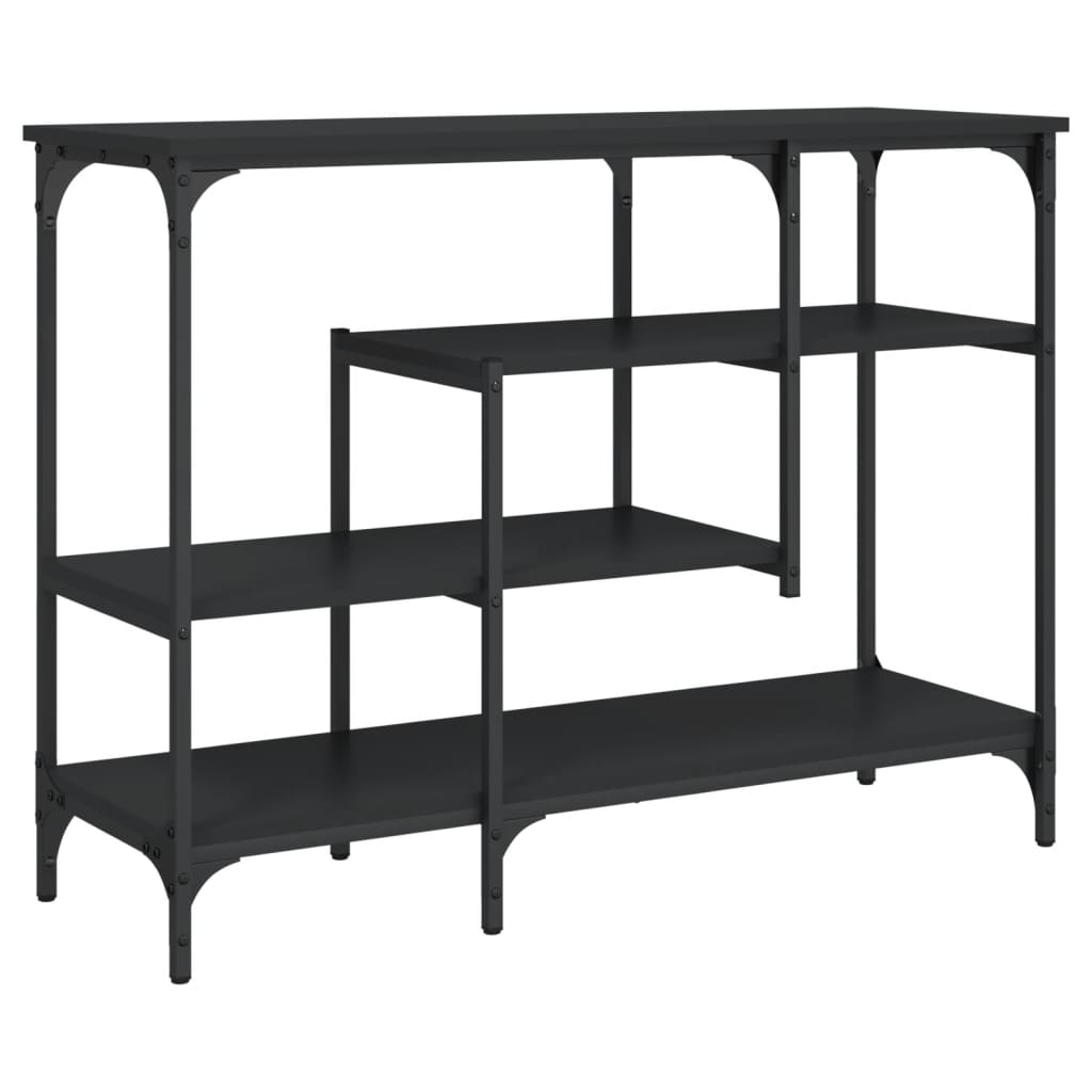 Mesa Consola Vidaxl con Estantes 100x35x75 Cm Negro