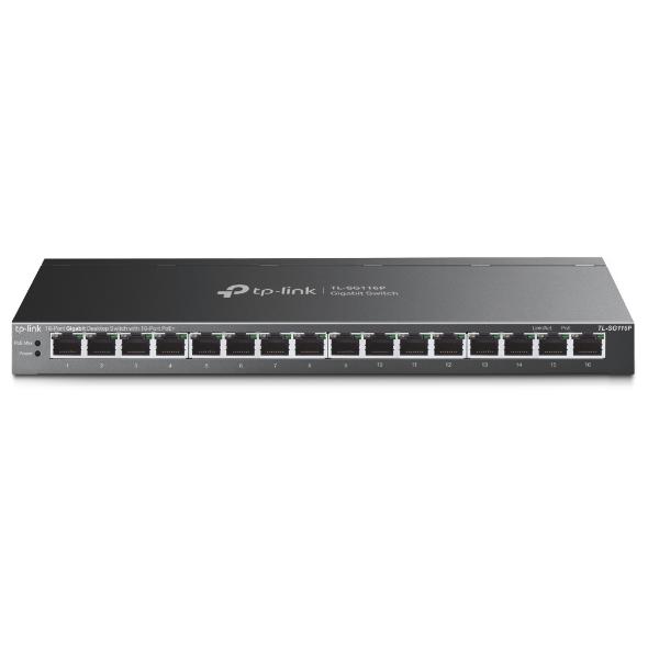 TPLINK Tp-link TL-SG116P Switch No Administrado Gigabit Ethernet 16 Puertos RJ-45 Negro