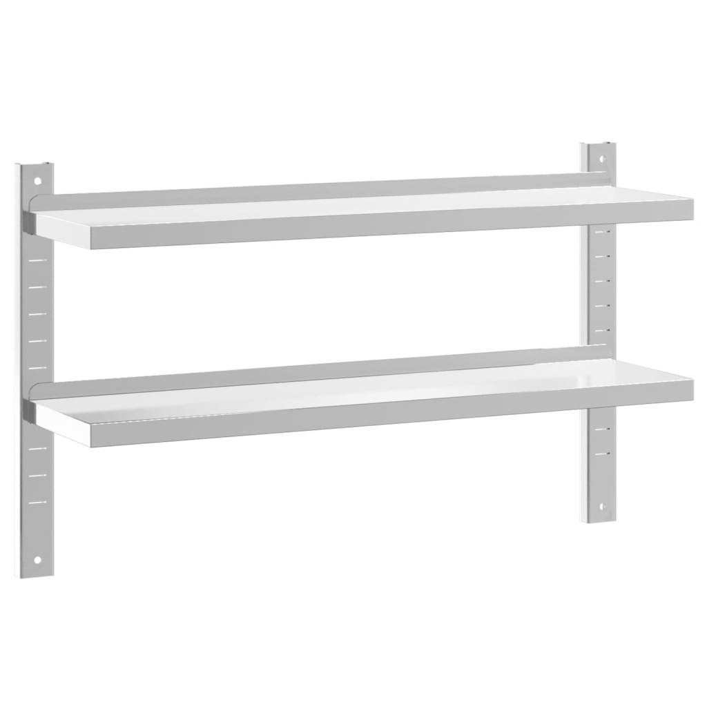 Vidaxl Estante Pared Acero Inoxidable Plateado 100x40x60cm