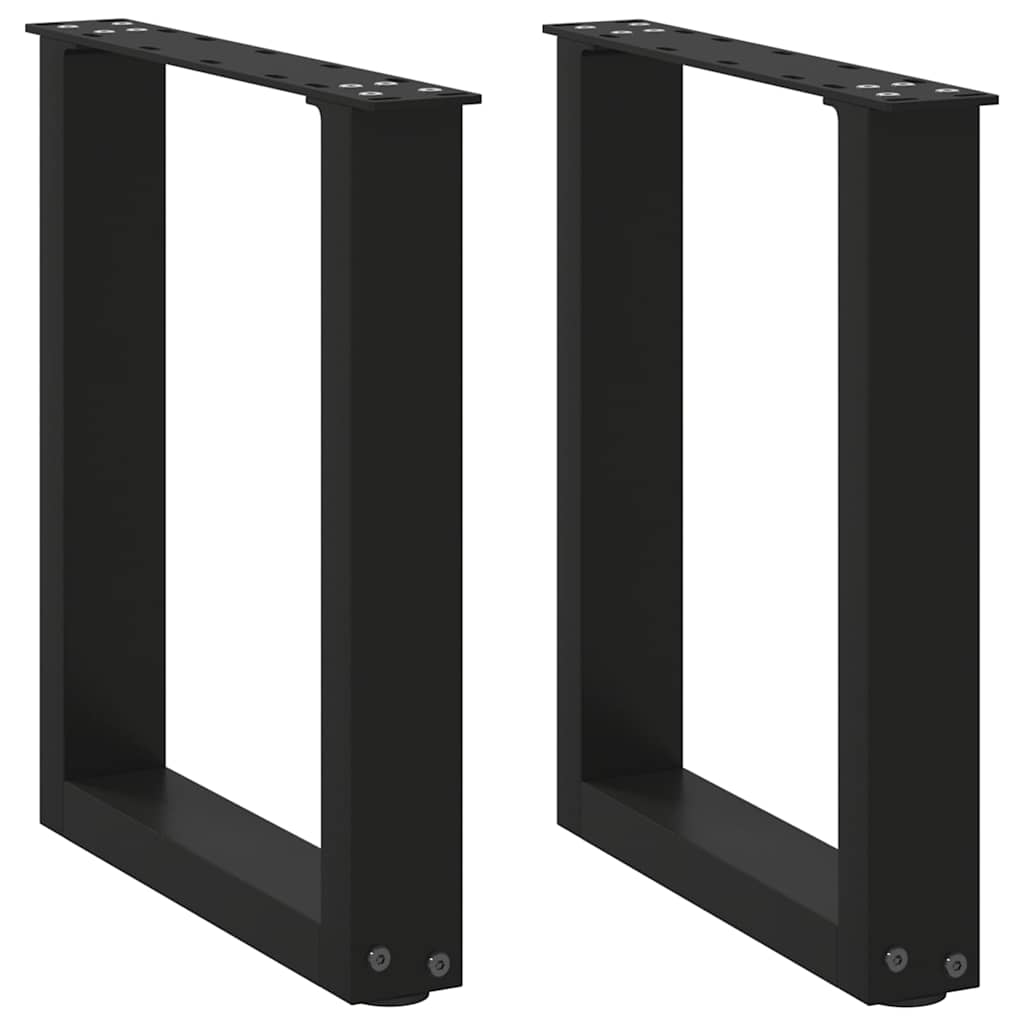 vidaXL Patas para mesa de centro en forma de U (2 unidades) 38 x (42-43) cm, acero