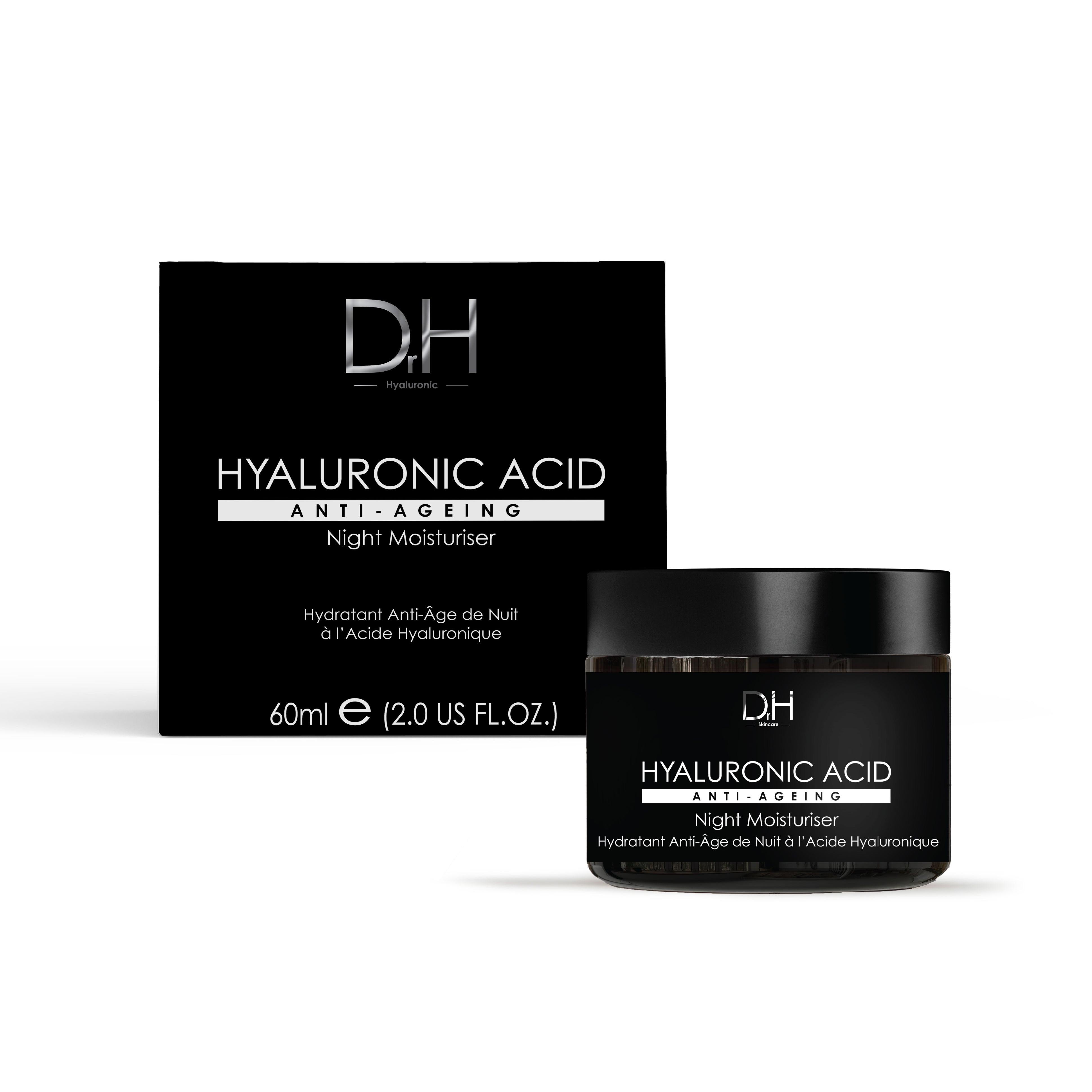 skinChemists Dr H Crema de Noche Anti-edad con Ácido Hialurónico para una Hidratación Intensa