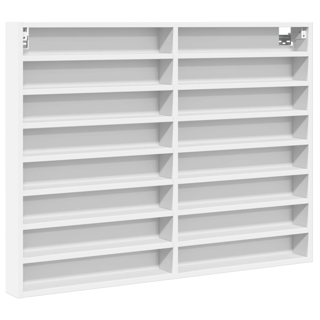 Vidaxl Vitrina de Madera de Ingeniería 100x8,5x75 Cm Blanco Negro Roble Sonoma Mueble Almacenaje Estantería para Oficina