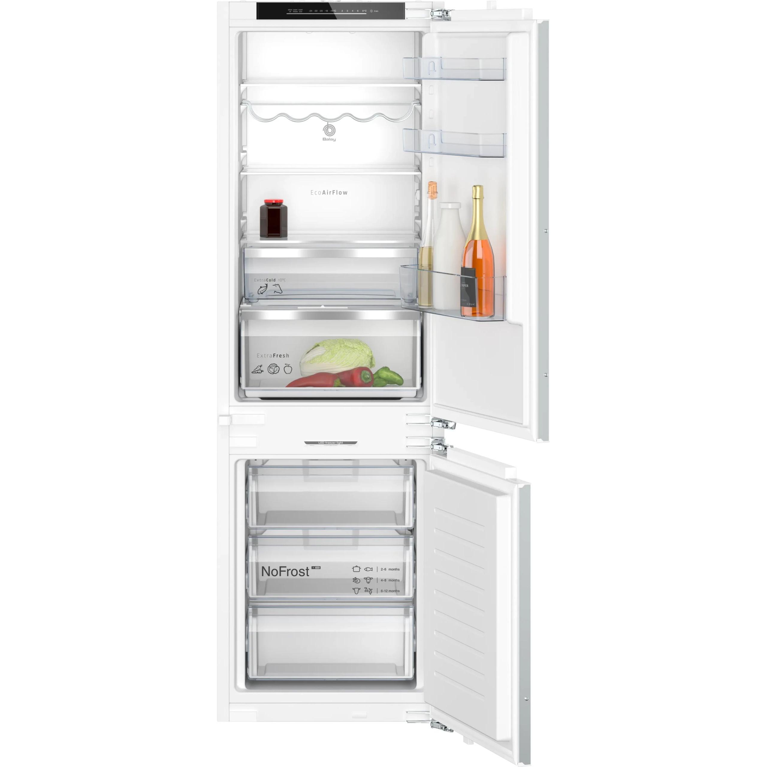Frigo Combi Integrable No Frost BALAY 3KID767F Alto 177cm x 55cm Clase D Blanco  | 260l, ExtraFresh