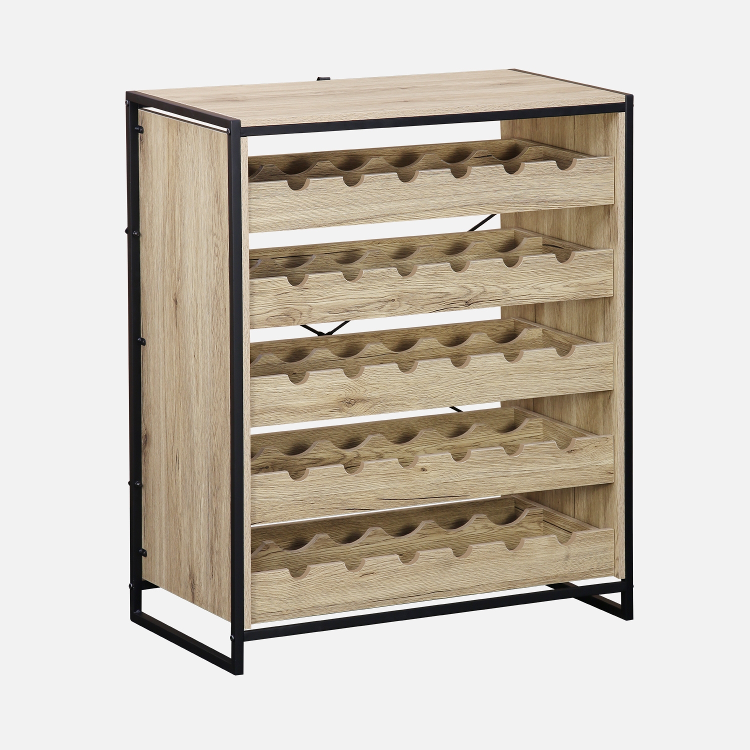 sweeek - Estantería para botellas de vino , Loft , 75x40x90