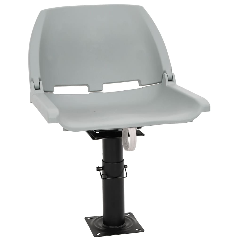 vidaXL Asiento de barco ajustable 360° giratorio Modelo con pedestal alto, con pedestal, con pedestal ajustable