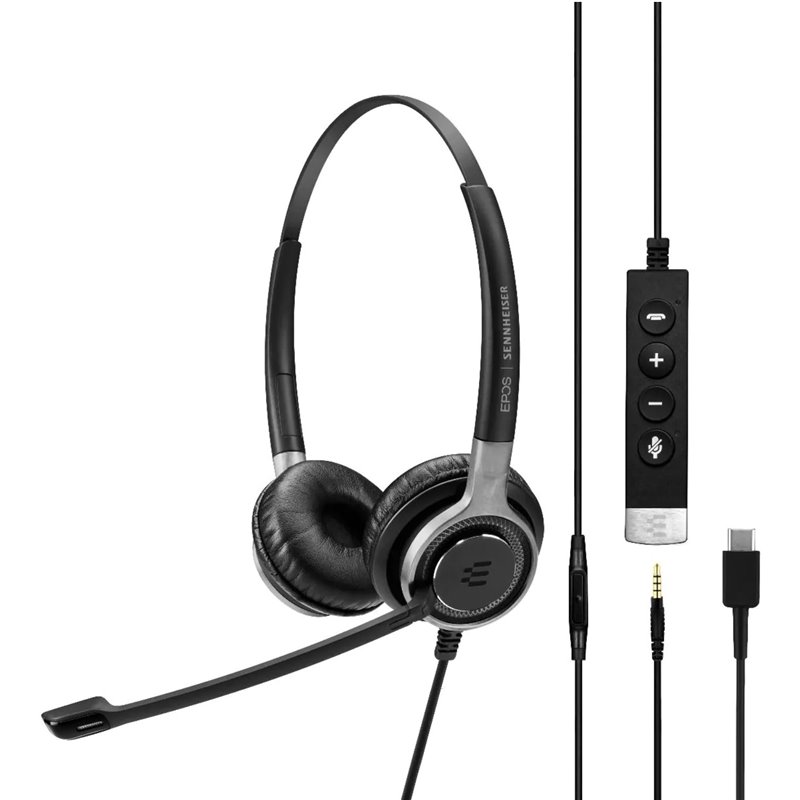 EPOS IMPACT SC 635 USB-C (auriculares con cable de un solo lado con USB-C o conector jack de 3,5 mm)