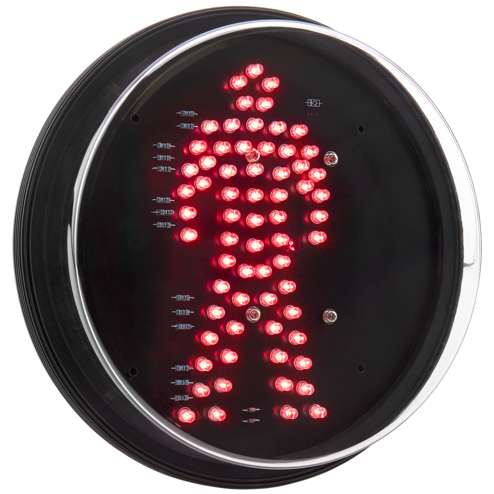 Luz LED para semáforo IP65 200mm de 220VAC peatón rojo - PrimeMatik
