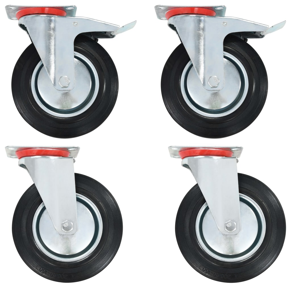 vidaXL Ruedas giratorias 4 unidades 200 mm