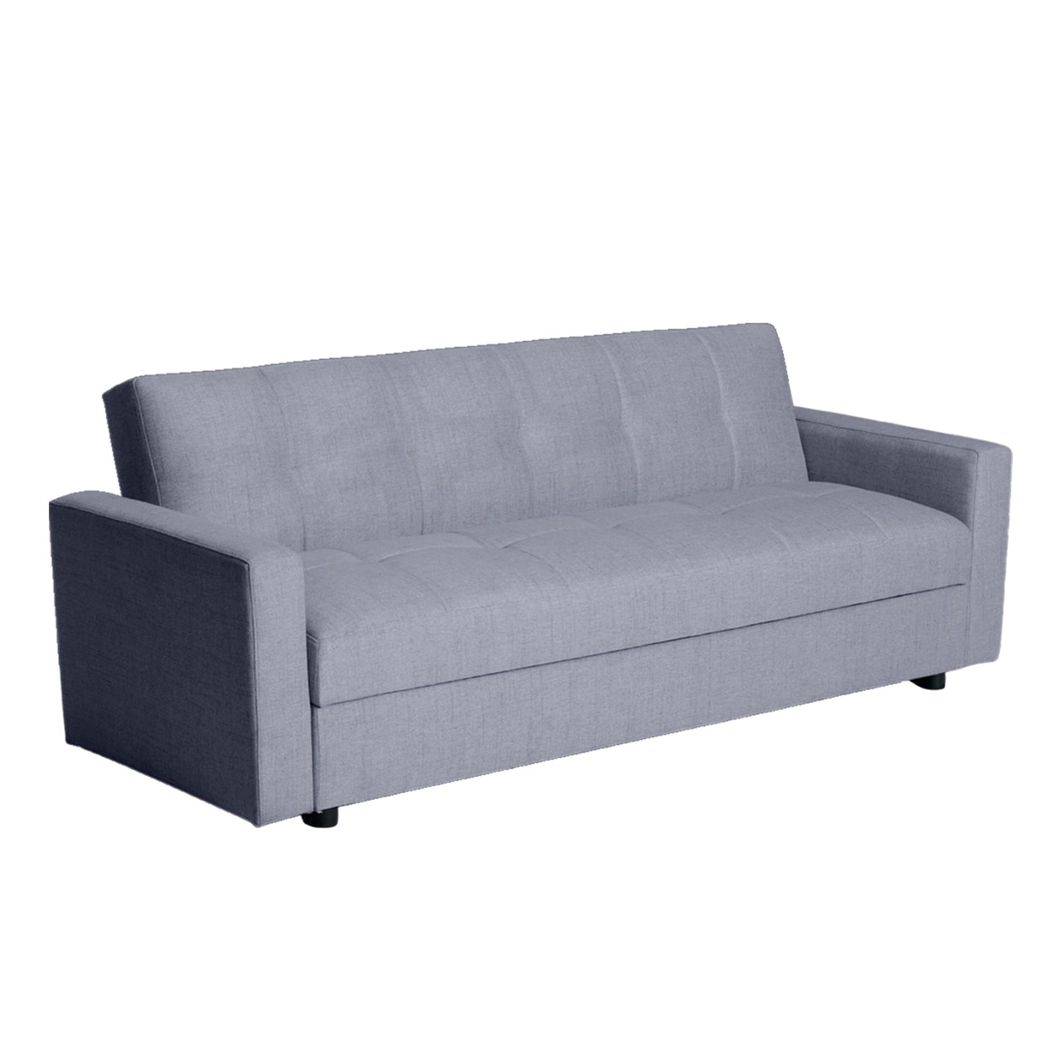 Sofá cama de 3 plazas con almacenaje kim oscuro  gris para hogar moderno mueble de almacenaje  - Homekit