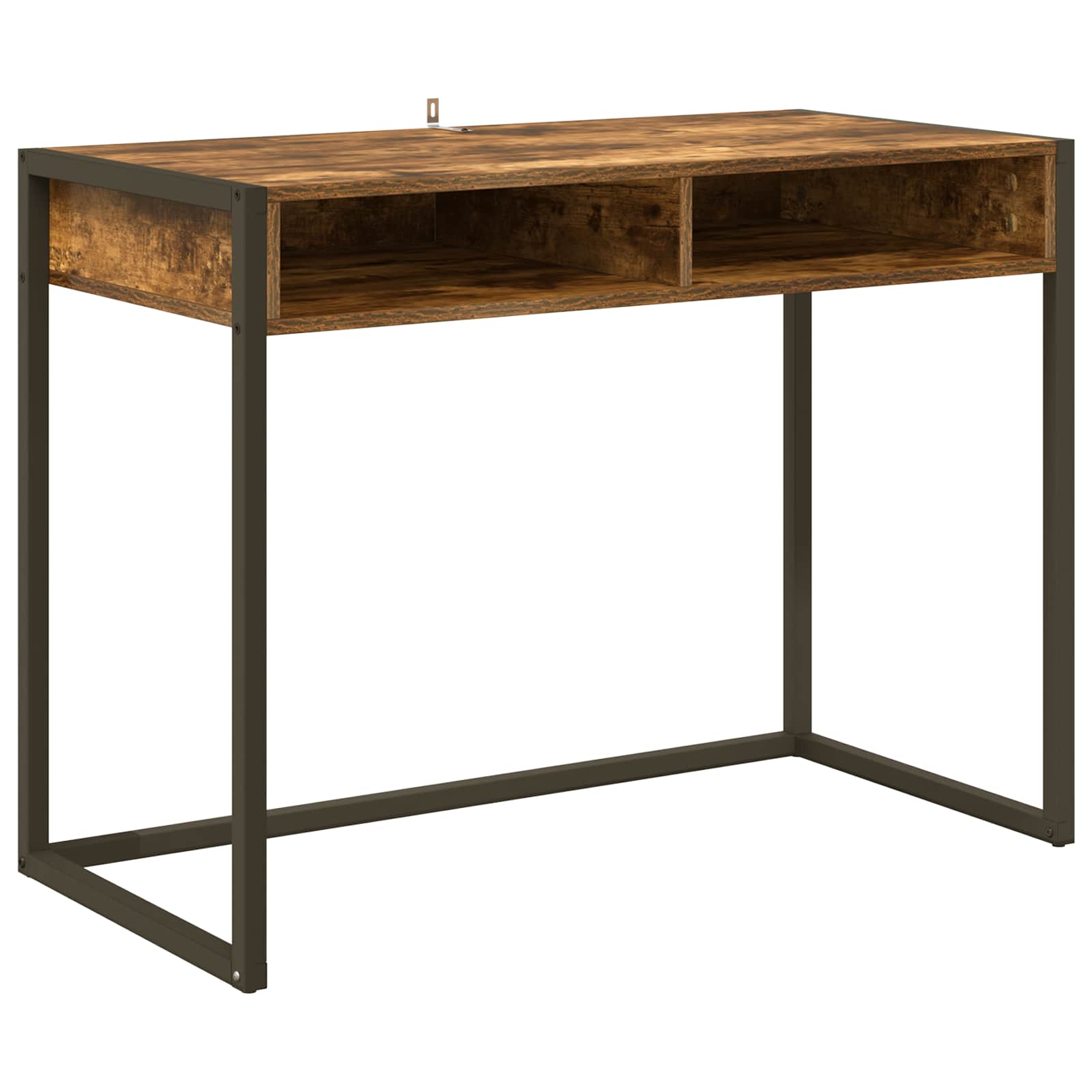 vidaXL Escritorio Roble Humo 100 x 50 x 75 cm Madera contrachapada