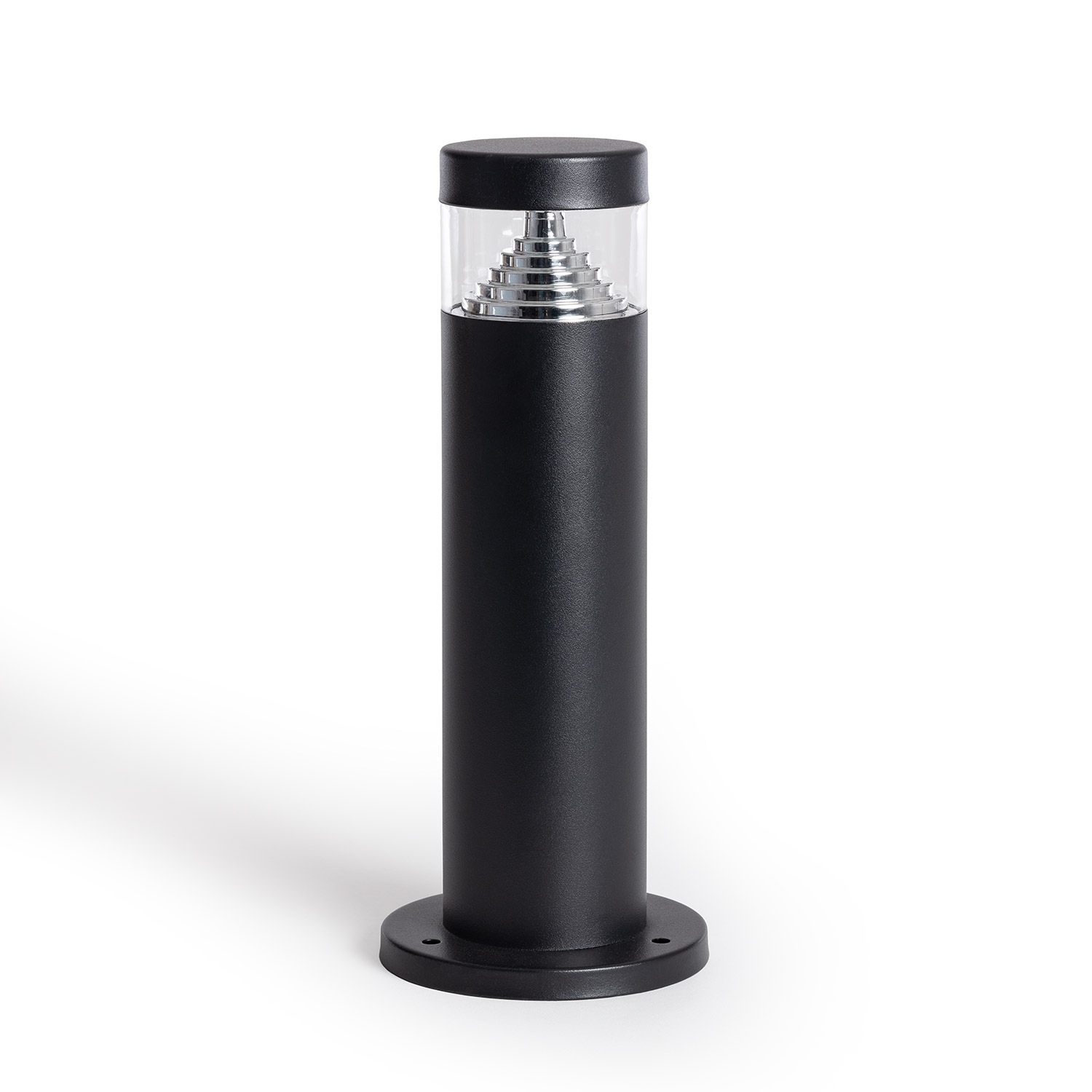 Ledkia Baliza Exterior LED 5W Superficie Pie 30cm Inti Inox Negro 3000K Blanco Cálido
