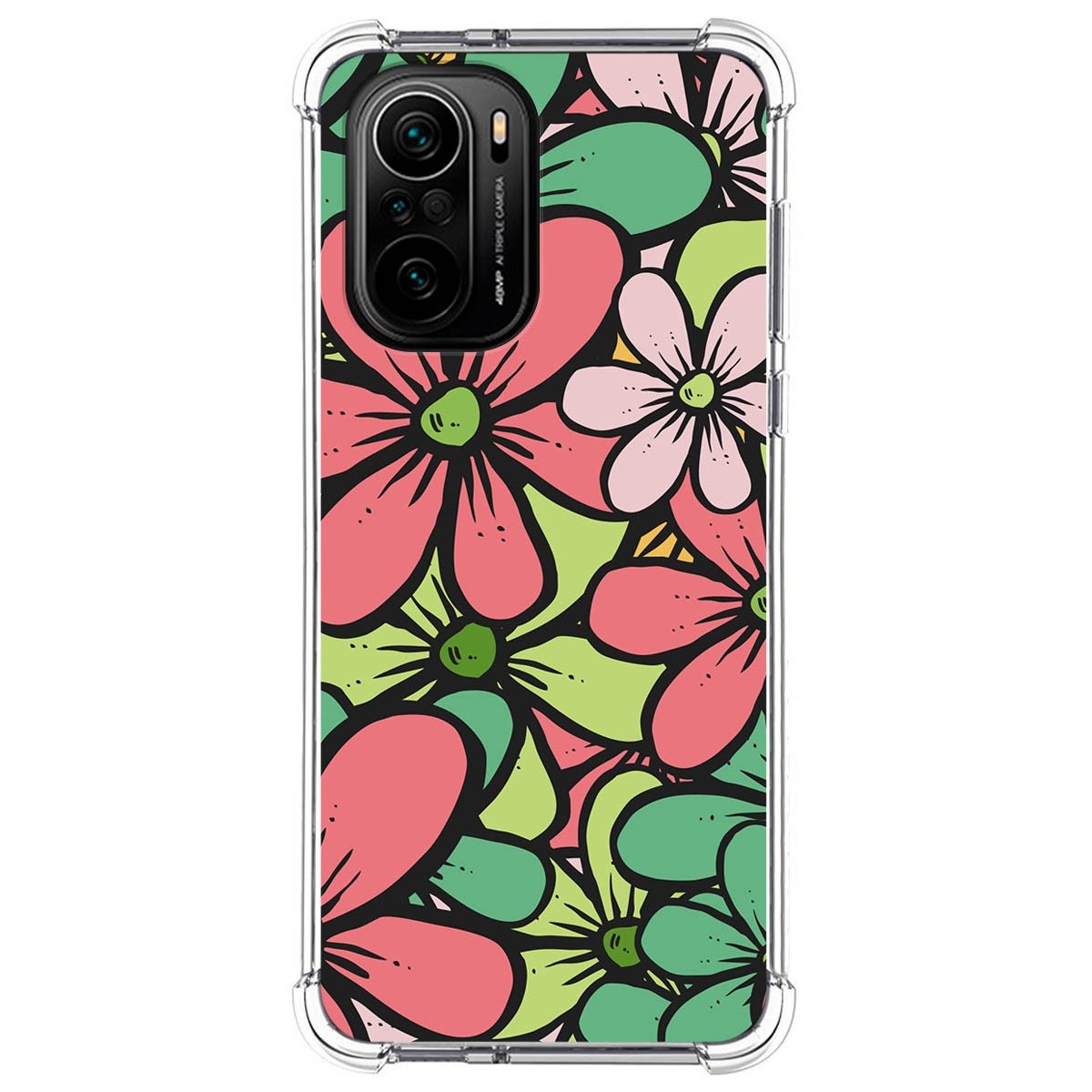Funda Silicona Antigolpes para Xiaomi POCO F3 5G / Mi 11i 5G diseño Flores 02 Dibujos