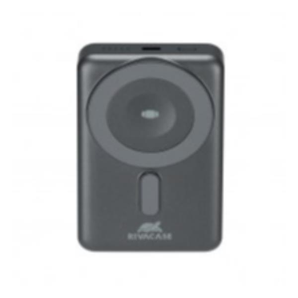 RIVACASE VA2608 - Batería externa Magsafe Qi de 15 W, batería externa con QC/PD 22,5 W, 10000 mAh, función de carga rápida, 2 cables integrados, compatible con iPhone, Apple Watch, Samsung, Xiaomi,