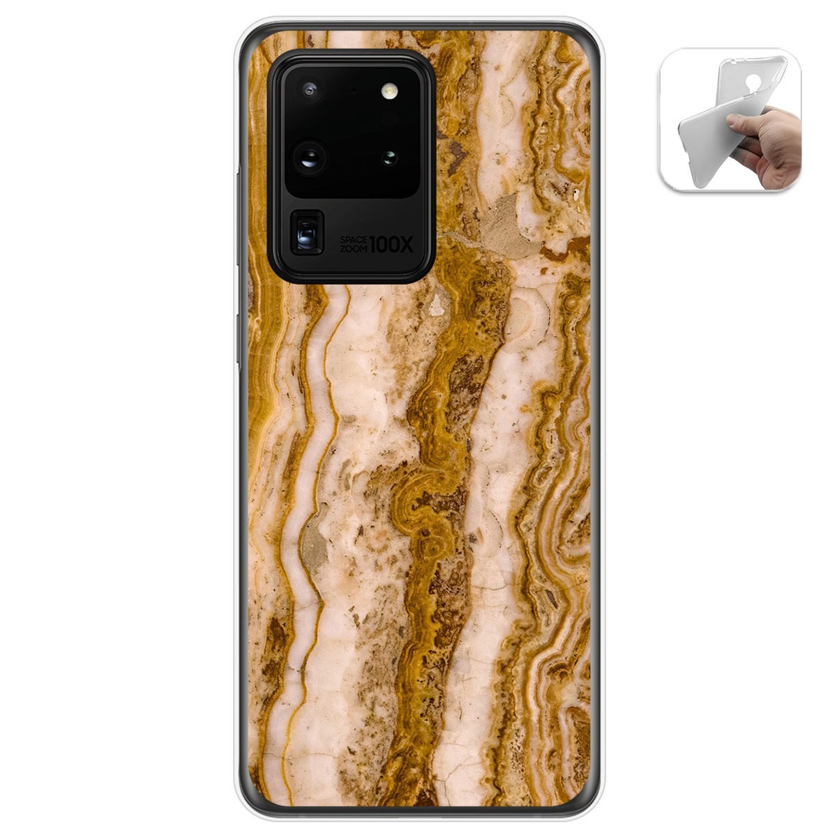 Tumundosmartphone Funda Gel Tpu para Samsung Galaxy S20 Ultra diseño Mármol 10 Dibujos