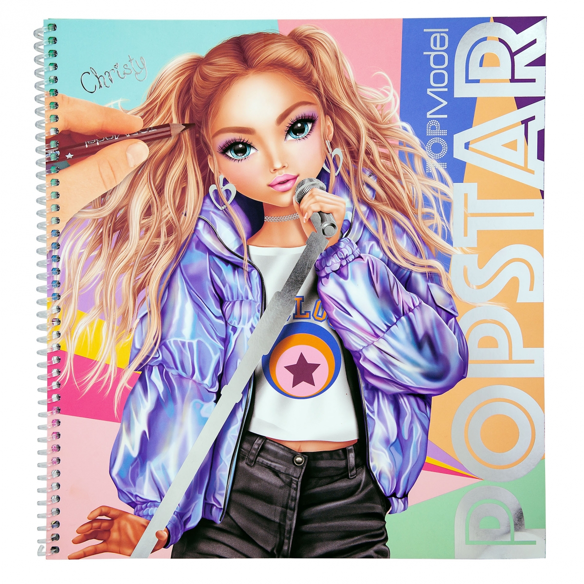 Top Model - Cuaderno para colorear con Pegatinas Popstar, 0012228